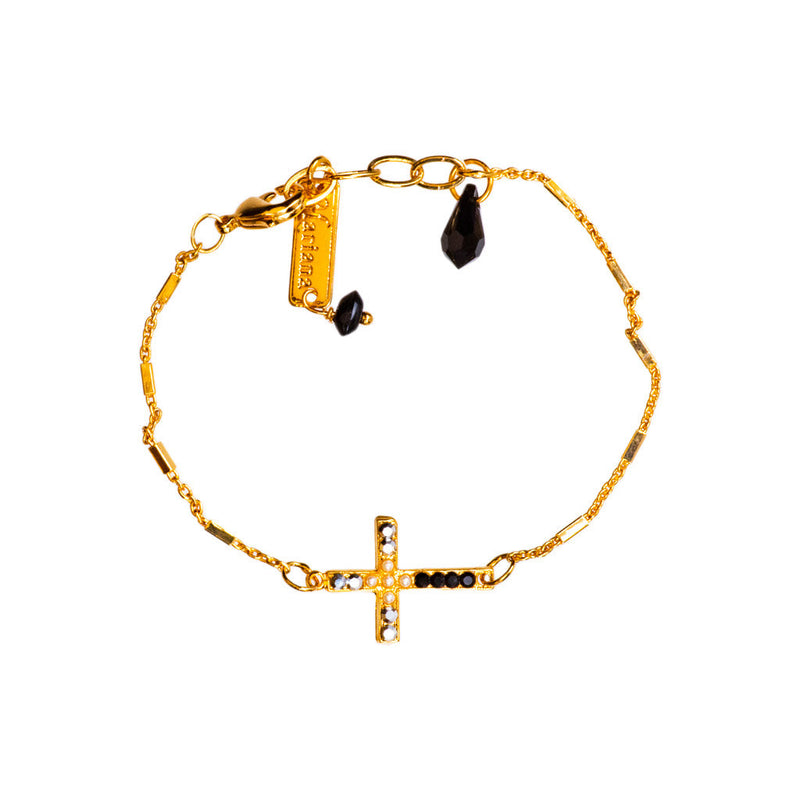Petite Cross Chain Bracelet in "Rocky Road"