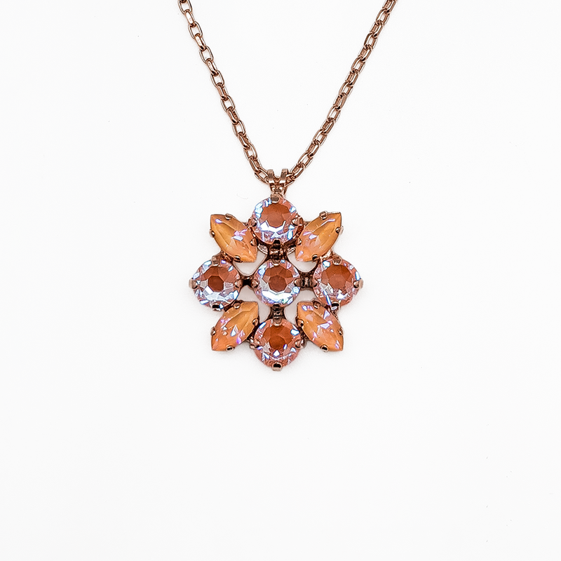 Marquise and Round Pendant in Sun-Kissed "Peach"