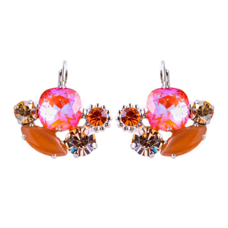 Mixed Element Cluster Leverback Earrings in "Magic"