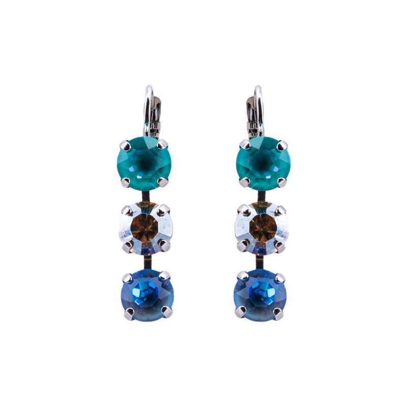 Must-Have Three Stone Leverback Earrings in "Fairytale"