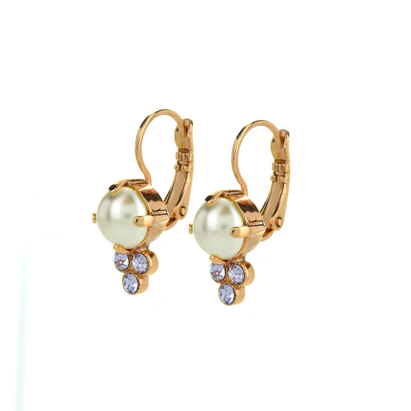 Trio Cluster Leverback Earrings in "Romance"