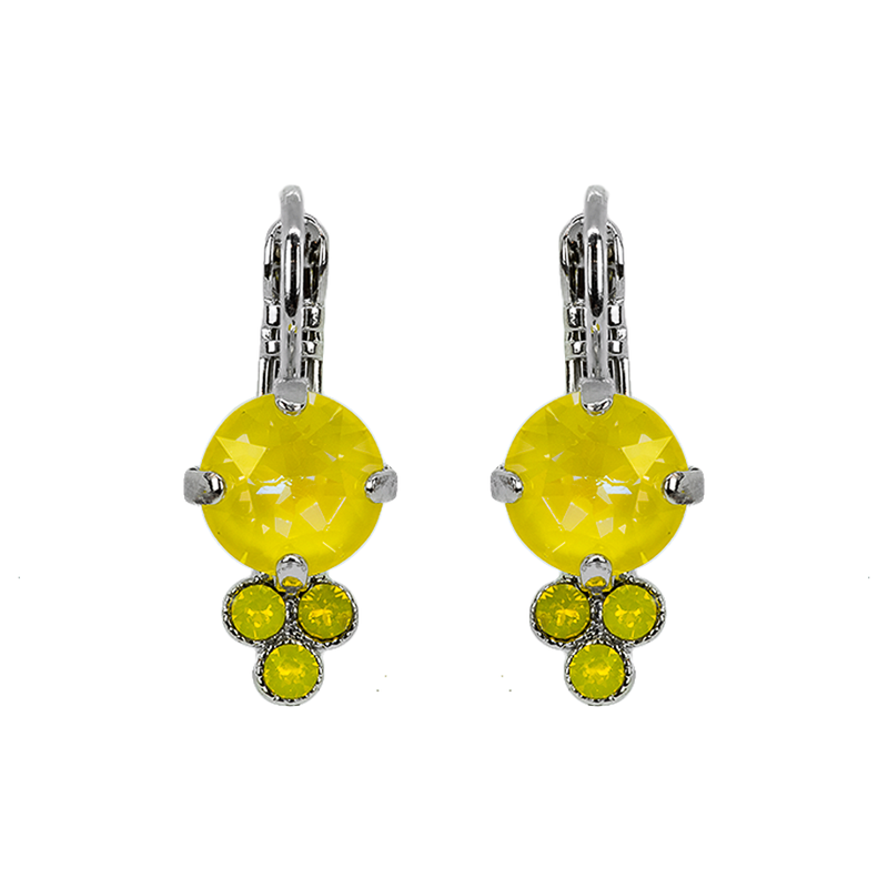 Must-Have Trio Cluster Leverback Earrings in Sun-Kissed "Sunshine"