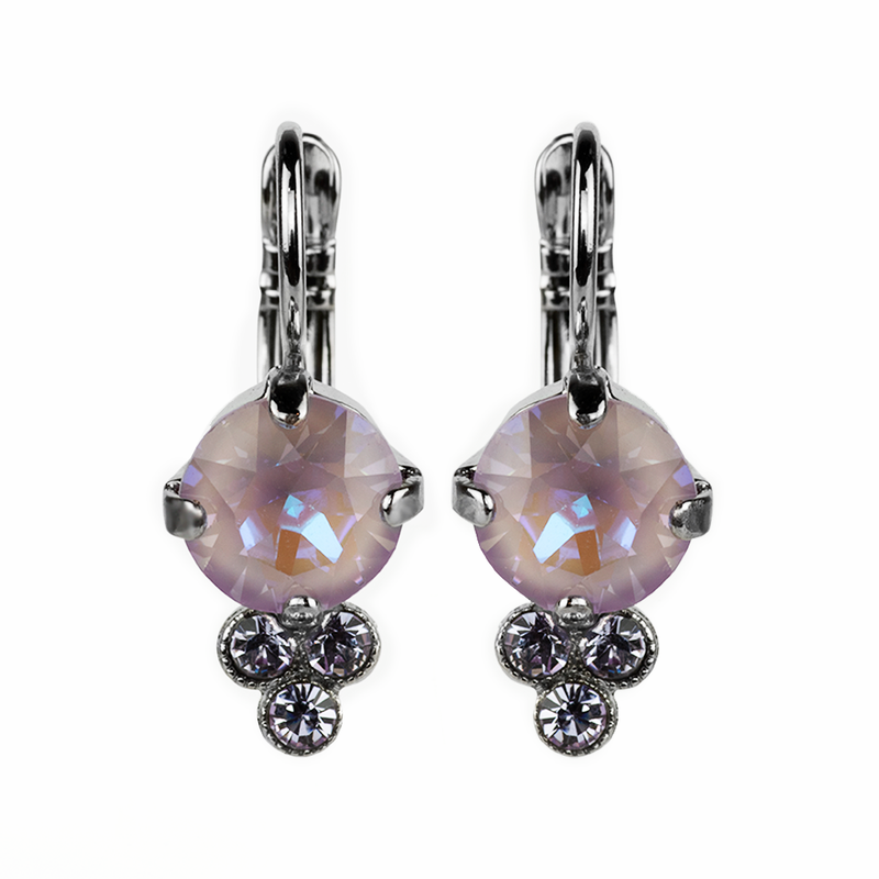 Must-Have Trio Cluster Leverback Earrings in Sun-Kissed "Lavender"