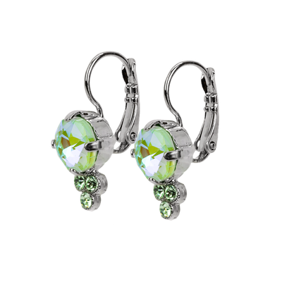 Trio Cluster Leverback Earrings in Sun-Kissed "Peridot"