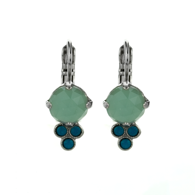 Must-Have Trio Cluster Leverback Earrings in "Serenity"