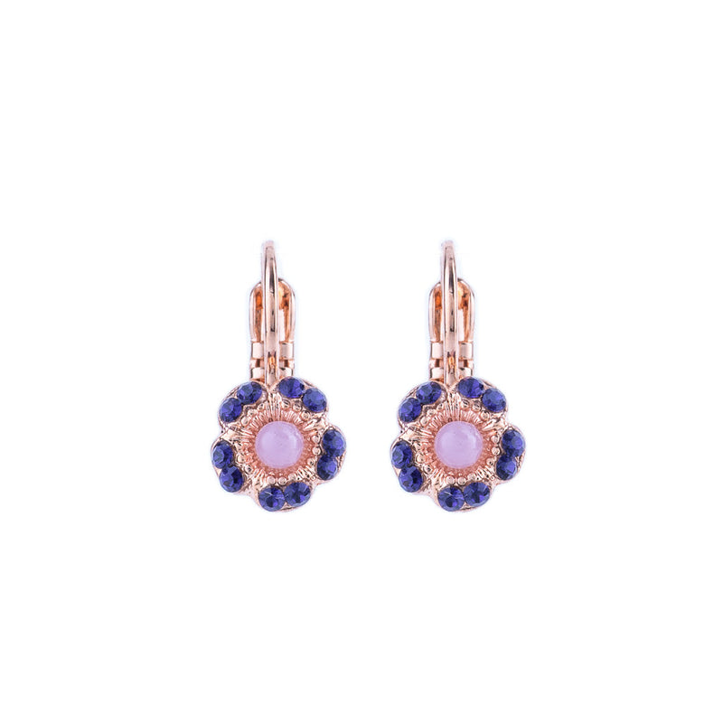 Petite Petunia Leverback Earrings in "Wildberry"