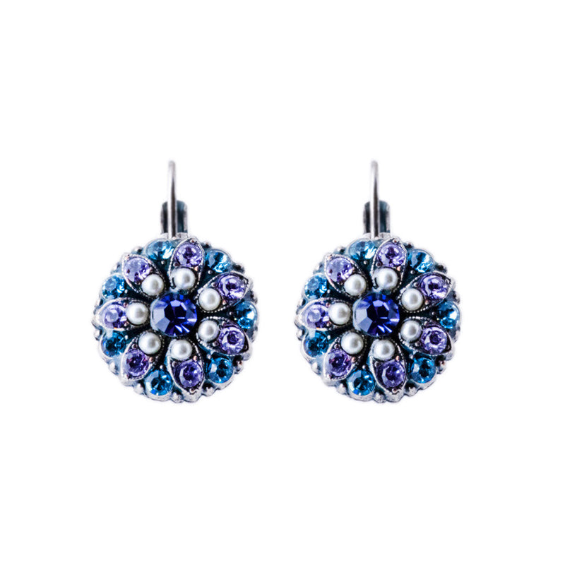 Guardian Angel Leverback Earrings in "Blue Moon"