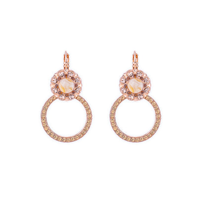 Cluster Circle Leverback Earrings in "Chai"