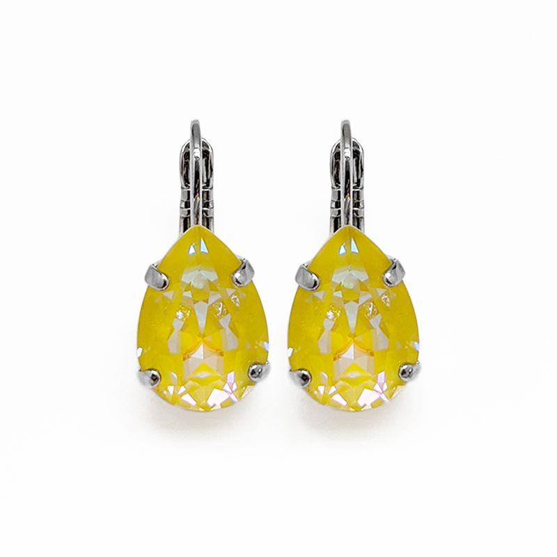 Pear Leverback Earrings in Sun-Kissed "Sunshine"