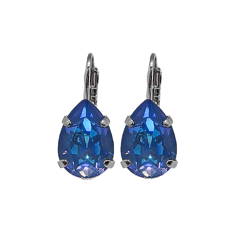 Pear Leverback Earrings in Sun-Kissed "Ocean"