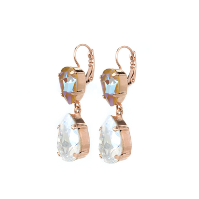 Extra Luxurious Double Pear Leverback Earrings in "Peace"