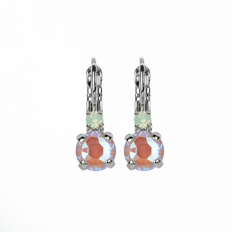 Petite Double Stone Leverback Earrings in "Travelara"