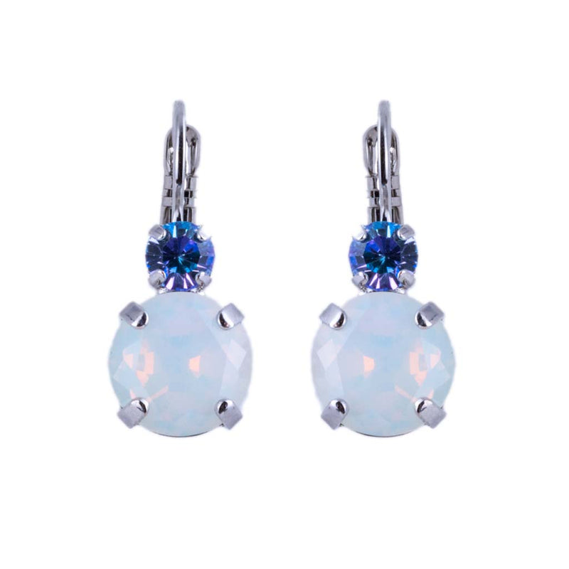 Lovable Double Stone Leverback Earrings in "Ice Queen"