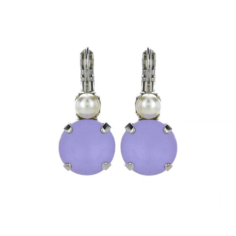 Lovable Double Stone Leverback Earrings in "Romance"