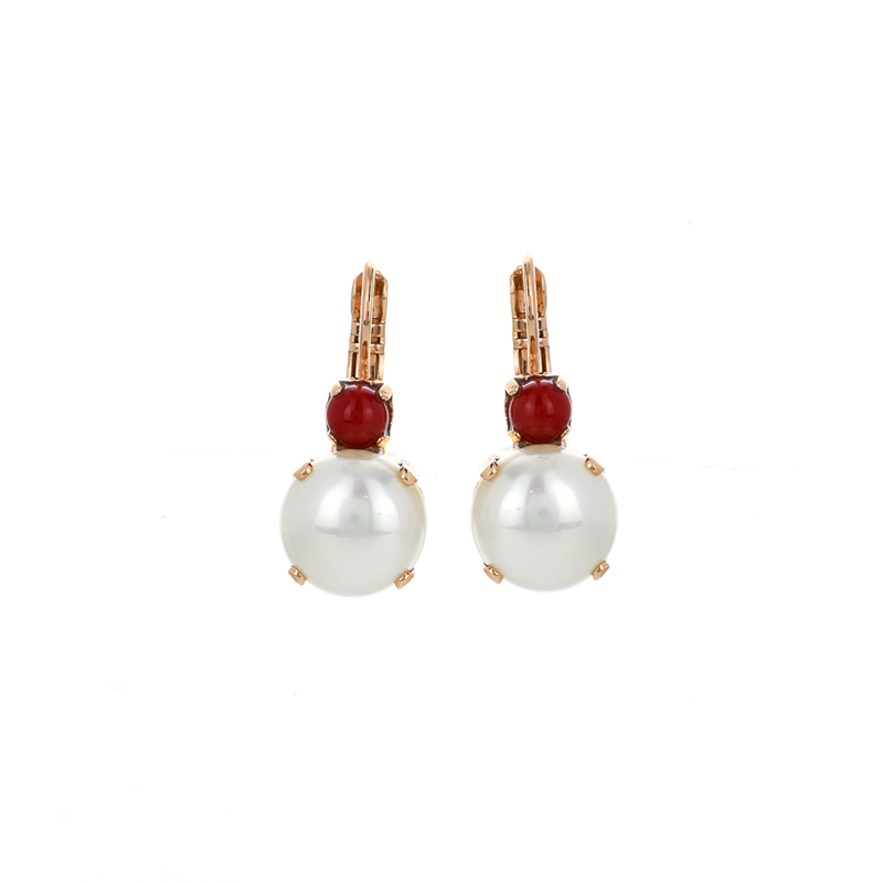 Lovable Double Stone Leverback Earrings in "Happiness"