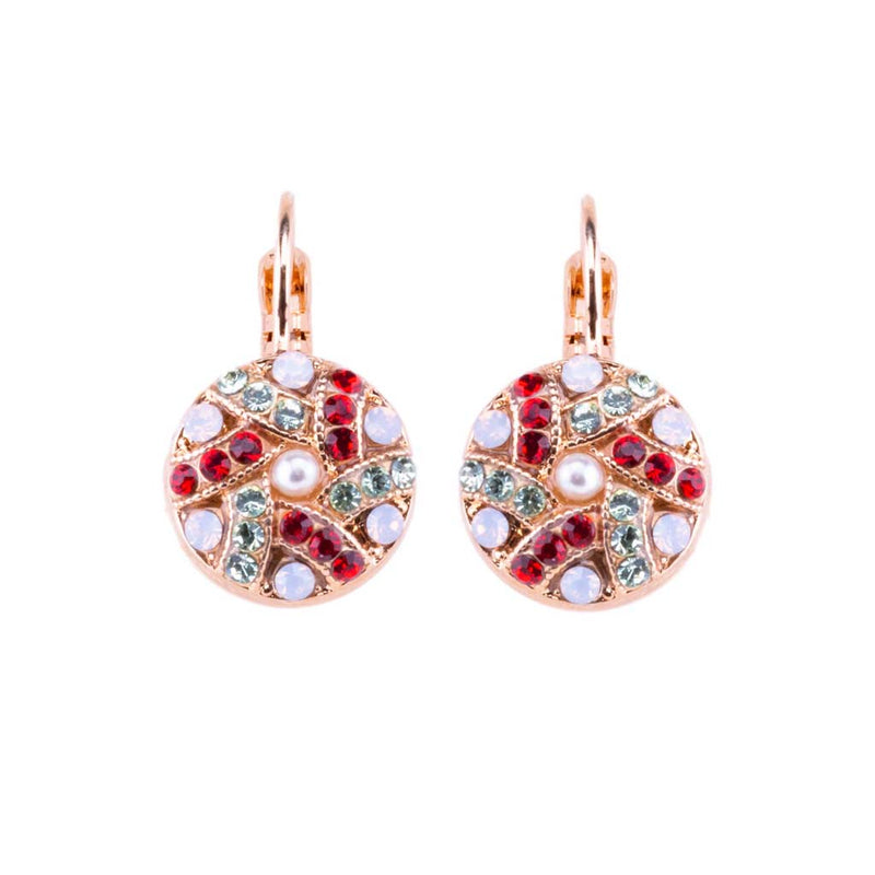 Swirl Pavé Leverback Earrings in "Enchanted"