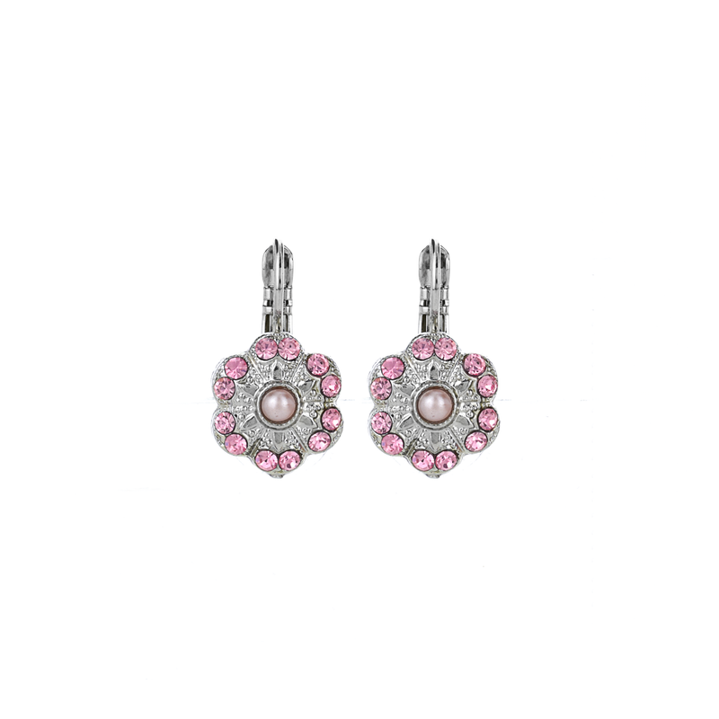 Lovable Flower Leverback Earrings in "Love"