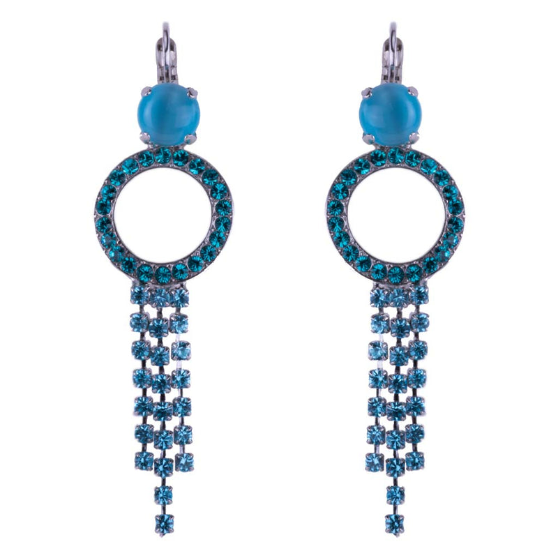 Circle and Dangle Leverback Earrings in "Addicted to Love"