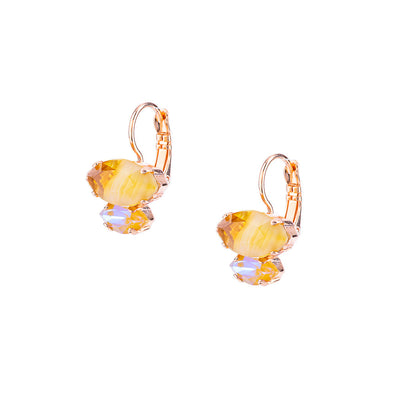 Double Marquise Leverback Earrings in "Chai"