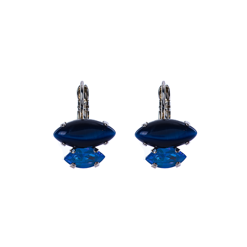 Double Marquise Leverback Earrings in "Sleepytime"