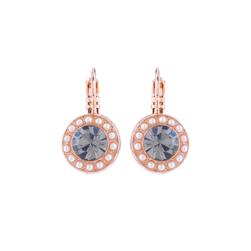 Must-Have Pavé Leverback Earrings in "Earl Grey"