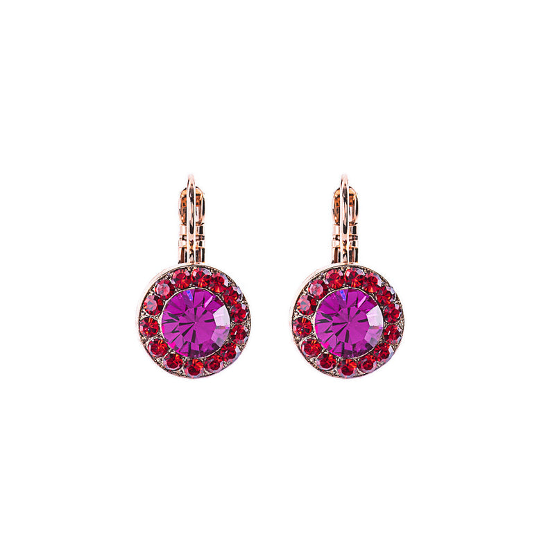 Must-Have Pavé Leverback Earrings in "Hibiscus"