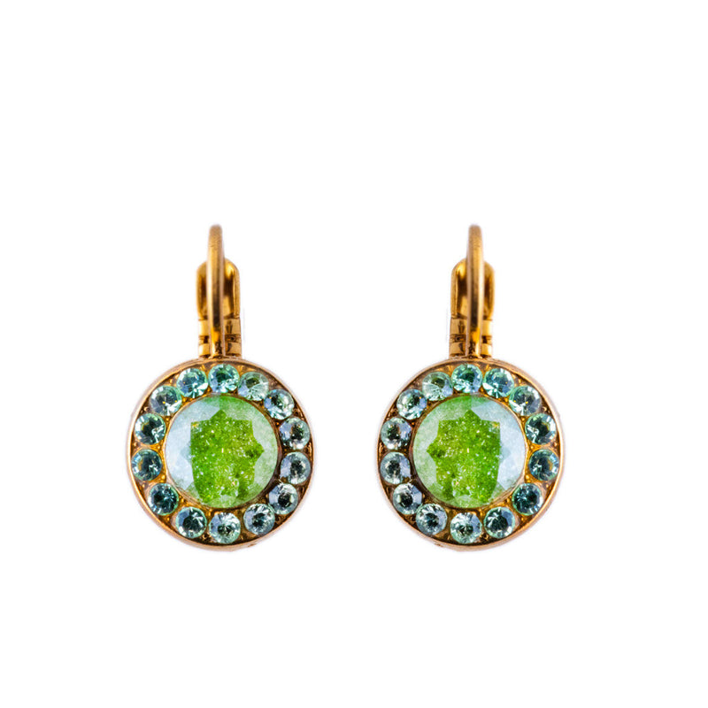 Must-Have Pavé Leverback Earrings in "Pistachio"