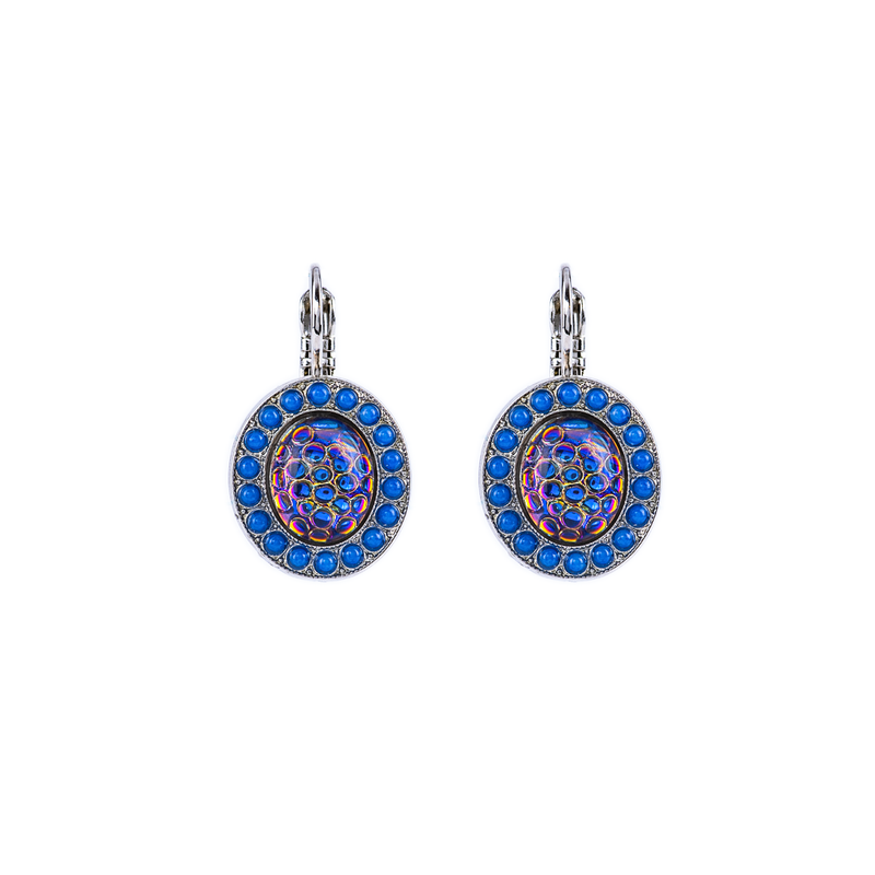 Lovable Oval Cluster Leverback Earrings in &