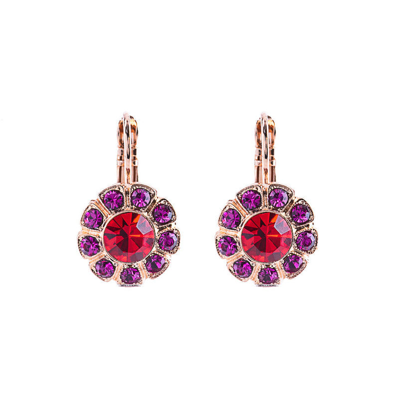 Lovable Daisy Leverback Earrings in "Hibiscus"