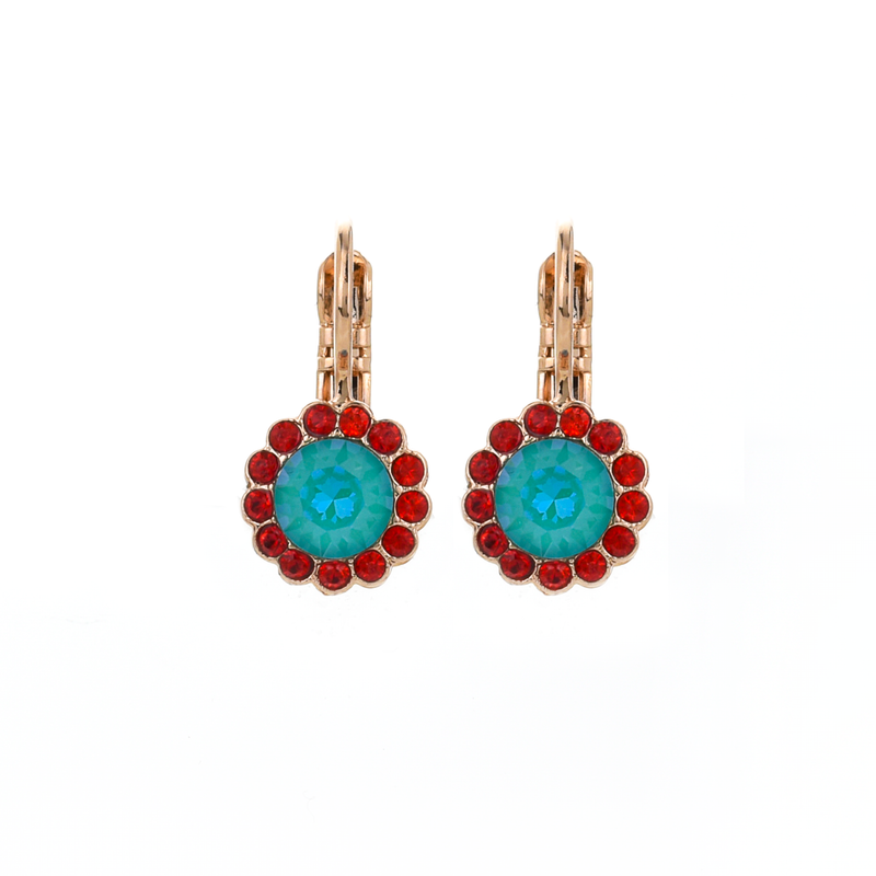 Rosette Leverback Earrings in "Happiness"