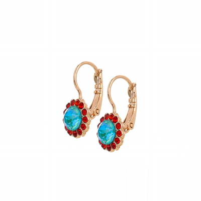 Rosette Leverback Earrings in "Happiness"