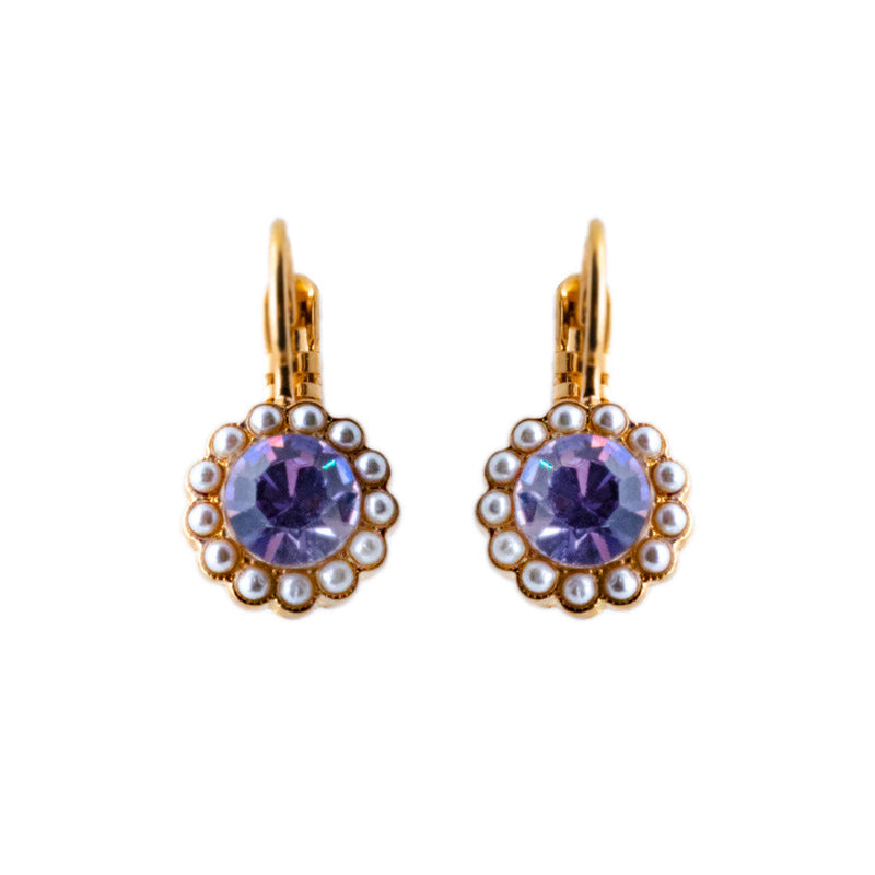 Must-Have Rosette Leverback Earrings in "Blue Moon"