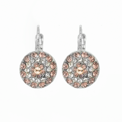 Pavé Leverback Earrings in "Meadow Brown"