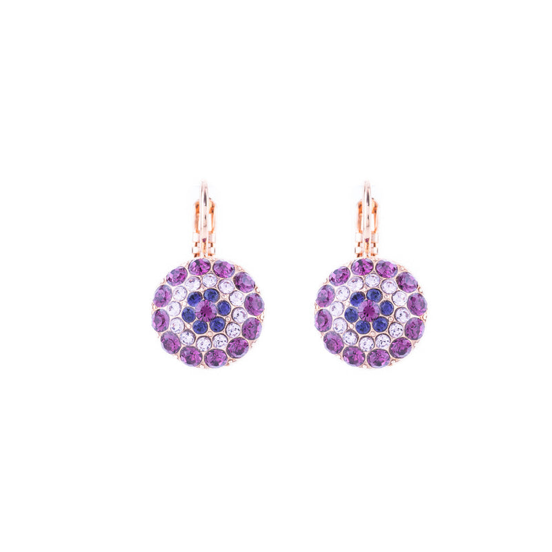 Pavé Leverback Earrings in "Wildberry"