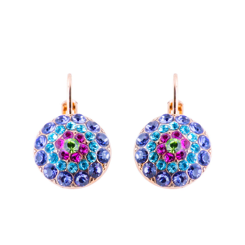 Pavé Leverback Earrings in "Rainbow Sherbet"