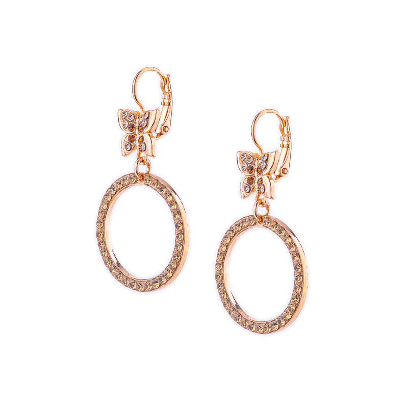 Cluster Circle Leverback Earrings in "Chai"