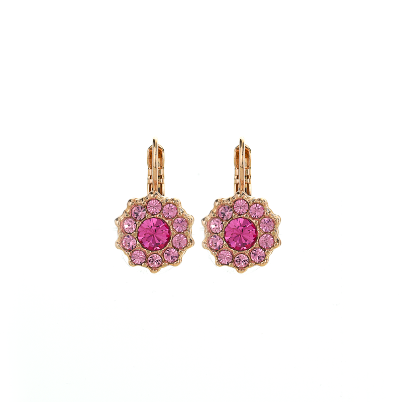 Lovable Rosette Leverback Earrings in "Love"