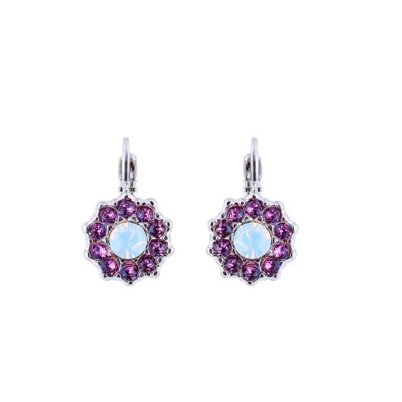 Lovable Rosette Leverback Earrings in "Cake Batter"