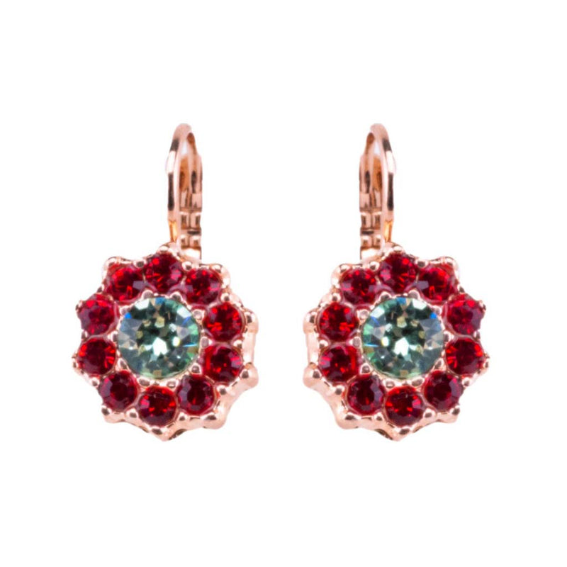 Lovable Rosette Leverback Earrings in "Enchanted"