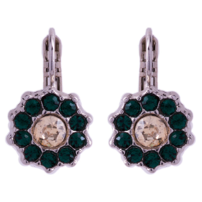 Rosette Leverback Earrings in "Circle of Life"