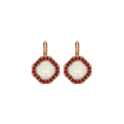 Octagon Cluster Leverback Earrings in "Happiness"