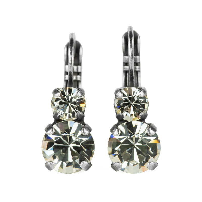 Must-Have Double Stone Leverback Earrings in "On A Clear Day"