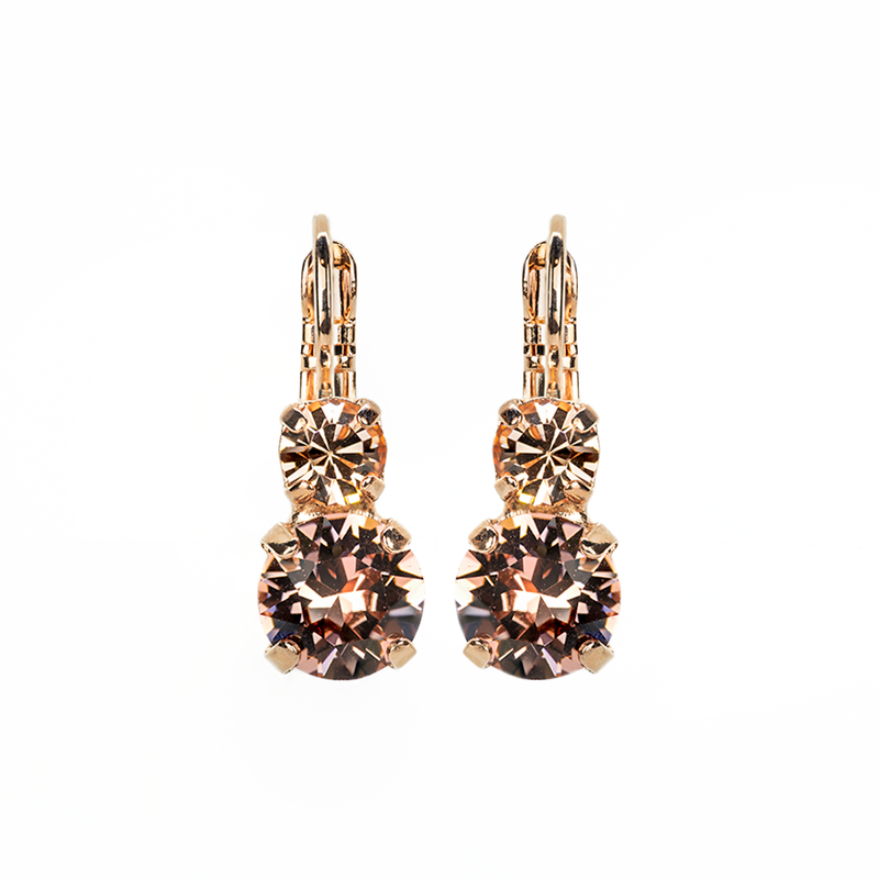 Must-Have Double Stone Leverback Earrings in "Meadow Brown"