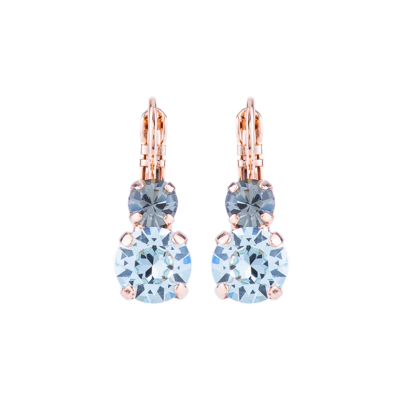 Must-Have Double Stone Leverback Earrings in "Earl Grey"