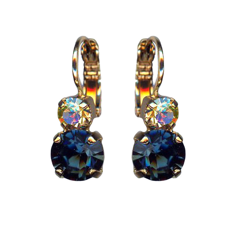 Double Stone Leverback Earrings in "Fairytale"