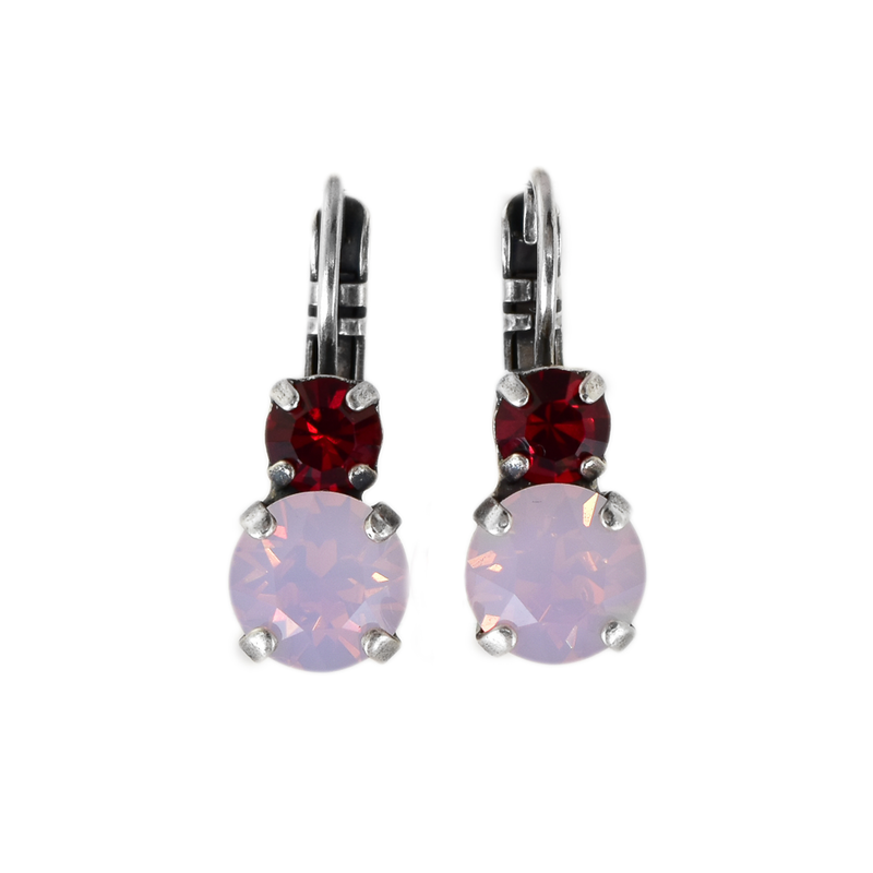 Must-Have Double Stone Leverback Earrings in "True Romance"