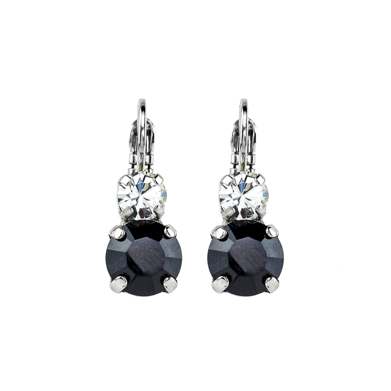 Must-Have Double Stone Leverback Earrings in "Checkmate"