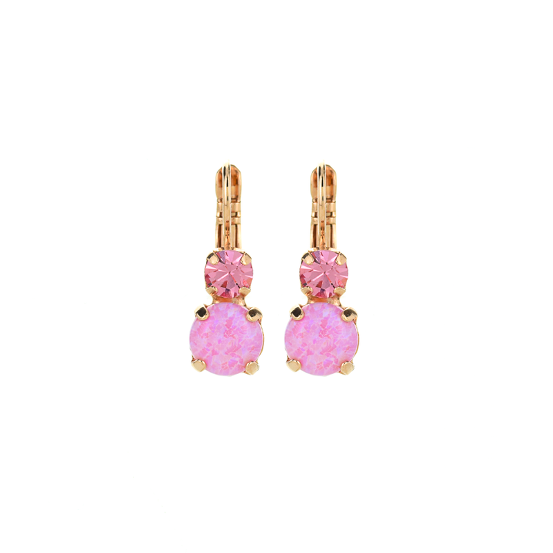 Must-Have Double Stone Leverback Earrings in "Love"