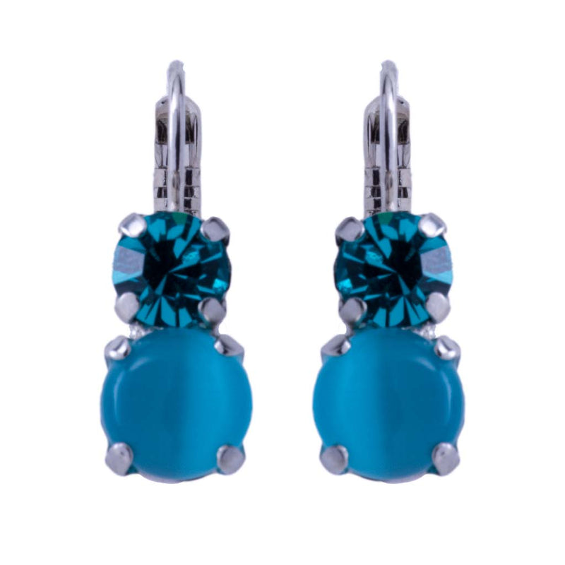 Classic Two-Stone Leverback Earrings in "Addicted to Love"