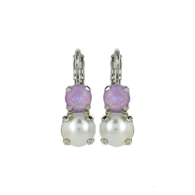 Must-Have Classic Two-Stone Leverback Earrings in "Romance"